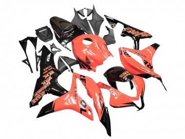 2007-2008 Honda CBR600RR Motorcycle Fairings - Orange Glossy Black Repsol Australia for Sale
