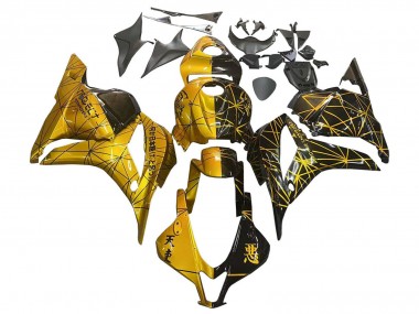 2009-2012 Honda CBR600RR Motorcycle Fairings - Gold Glossy Black Australia for Sale
