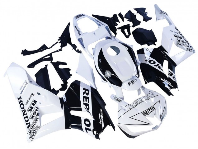 2013-2023 Honda CBR600RR Motorcycle Fairings - White Glossy Black Repsol Australia for Sale