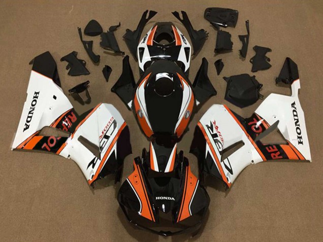 2013-2023 Honda CBR600RR Motorcycle Fairings - White Orange Glossy Black Repsol Australia for Sale