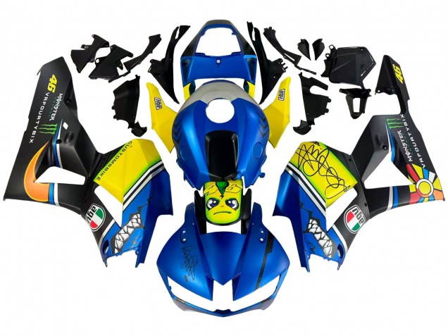 2013-2023 Honda CBR600RR Motorcycle Fairings - Blue Yellow Matte Black Green Monster Shark Australia for Sale