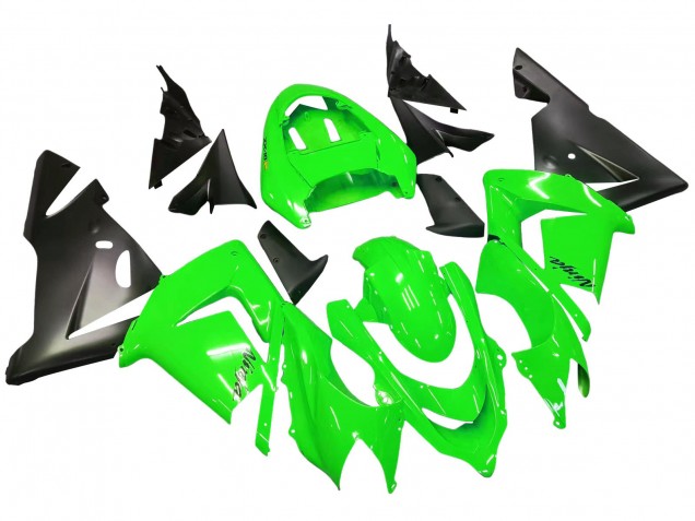 2004-2005 Kawasaki ZX10R Motorcycle Fairings - Green Black Ninja Australia for Sale
