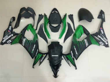 2008-2010 Kawasaki ZX10R Motorcycle Fairings - Matte Black Green Australia for Sale