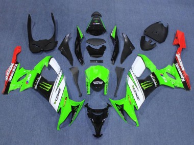 2008-2010 Kawasaki ZX10R Motorcycle Fairings - Green White Red Black Monster Australia for Sale