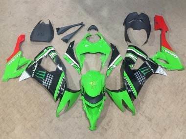 2008-2010 Kawasaki ZX10R Motorcycle Fairings - Green White Black Red Monster Australia for Sale