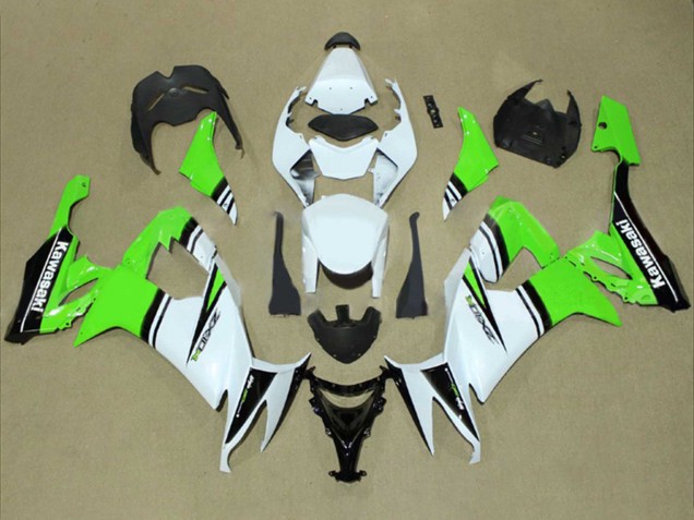 2008-2010 Kawasaki ZX10R Motorcycle Fairings - White Green Black Australia for Sale