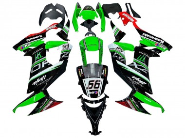 2008-2010 Kawasaki ZX10R Motorcycle Fairings - Green White Red Black Monster Elf 66 Australia for Sale