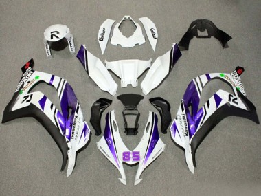 2016-2020 Kawasaki ZX10R Motorcycle Fairings - White Purple Black Alstare 85 Australia for Sale