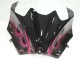2006-2011 Kawasaki ZX14R ZZR1400 Motorcycle Fairings - Glossy Black Red Pink Flame Australia for Sale
