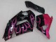2006-2011 Kawasaki ZX14R ZZR1400 Motorcycle Fairings - Glossy Black Red Pink Flame Australia for Sale