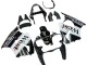 2000-2002 Kawasaki ZX6R Motorcycle Fairings - Glossy Black White West Michelin Australia for Sale