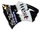 2000-2002 Kawasaki ZX6R Motorcycle Fairings - Glossy Black White West Michelin Australia for Sale