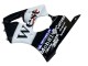 2000-2002 Kawasaki ZX6R Motorcycle Fairings - Glossy Black White West Michelin Australia for Sale