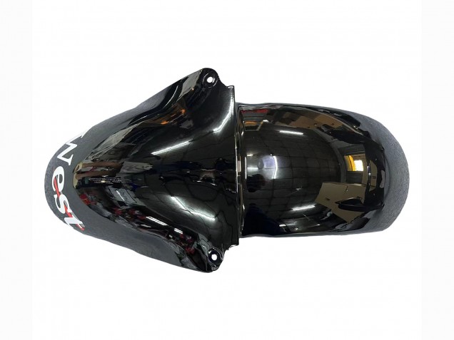 2000-2002 Kawasaki ZX6R Motorcycle Fairings - Glossy Black White West Michelin Australia for Sale