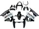 2000-2002 Kawasaki ZX6R Motorcycle Fairings - Glossy Black White West Michelin Australia for Sale
