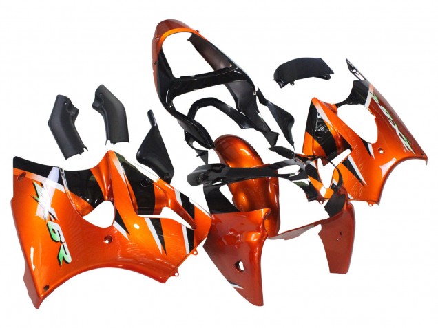 2000-2002 Kawasaki ZX6R Motorcycle Fairings - Orange Black Australia for Sale