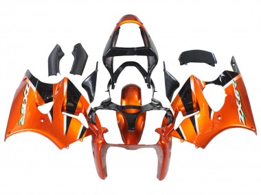 2000-2002 Kawasaki ZX6R Motorcycle Fairings - Orange Black Australia for Sale