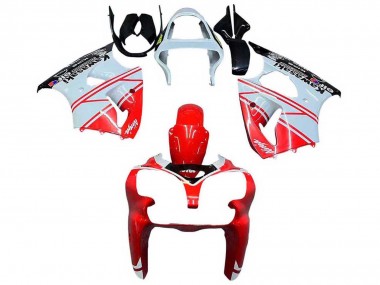 2000-2002 Kawasaki ZX6R Motorcycle Fairings - White Red Black Australia for Sale