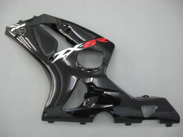 2003-2004 Kawasaki ZX6R Motorcycle Fairings - Glossy Black Australia for Sale