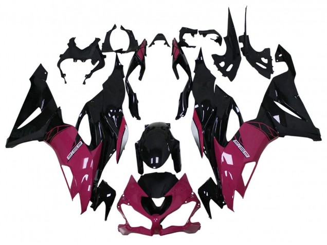 2013-2018 Kawasaki ZX6R Motorcycle Fairing - Purple Glossy Black Australia for Sale
