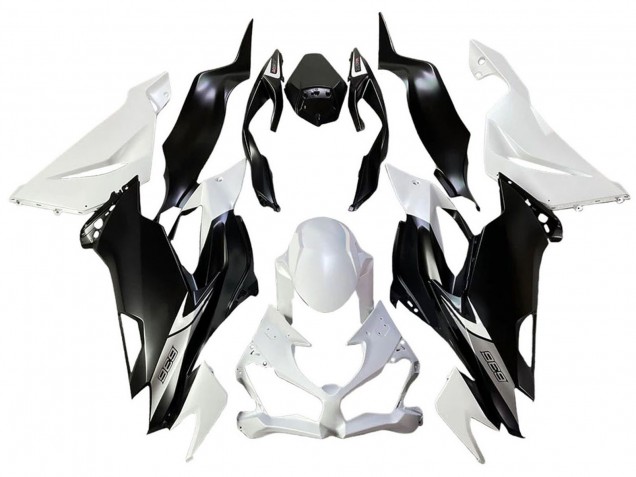 2013-2018 Kawasaki ZX6R Bike Fairings - White Matte Black Australia for Sale