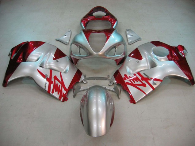 1996-2007 Suzuki GSXR 1300 Hayabusa Motorcycle Fairings - Silver Red Hayabusa Australia for Sale