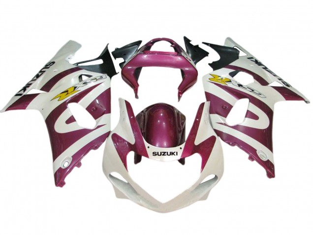 2001-2003 Suzuki GSXR 600 / GSXR 750 Motorcycle Fairings - White Pink Yellow Australia for Sale