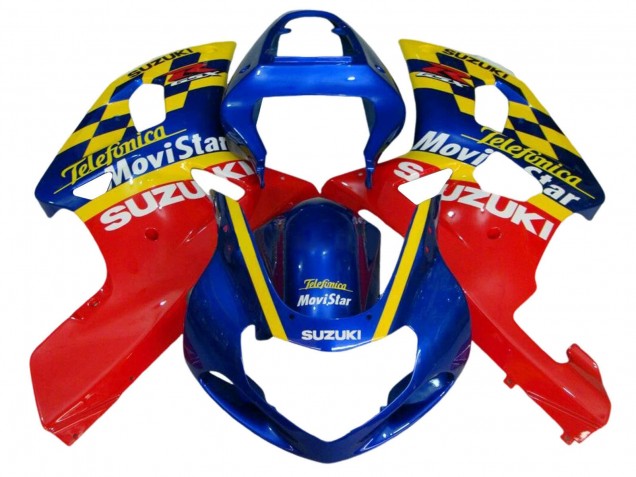 2001-2003 Suzuki GSXR 600 / GSXR 750 Motorcycle Fairings - Blue Red Yellow Australia for Sale