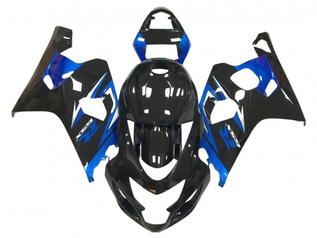 2004-2005 Suzuki GSXR 600 / GSXR 750 Motorcycle Fairings - Glossy Black Blue Australia for Sale