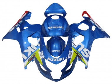 2004-2005 Suzuki GSXR 600 / GSXR 750 Motorcycle Fairings - Blue Green Red Motul Australia for Sale