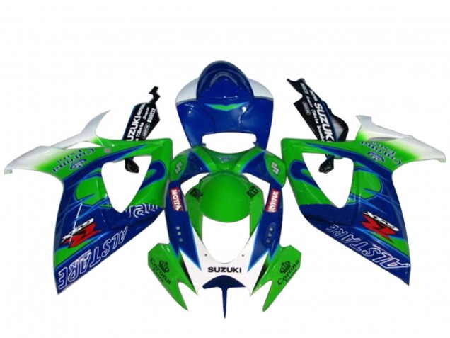 2004-2005 Suzuki GSXR 600 / GSXR 750 Motorcycle Fairings - White Blue Green Australia for Sale