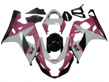 2004-2005 Suzuki GSXR 600 / GSXR 750 Motorcycle Fairings - White Pink Black Australia for Sale