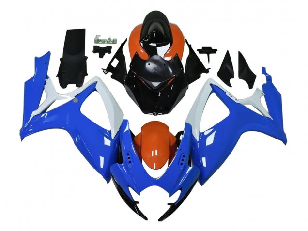 2004-2005 Suzuki GSXR 600 / GSXR 750 Motorcycle Fairings - White Blue Orange Black Australia for Sale