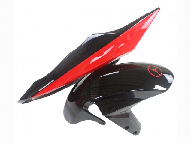 2004-2005 Suzuki GSXR 600 / GSXR 750 Motorcycle Fairings - Glossy Black Red Jordan Michelin Australia for Sale