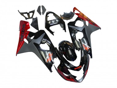 2004-2005 Suzuki GSXR 600 / GSXR 750 Motorcycle Fairings - Black Grey Red Australia for Sale