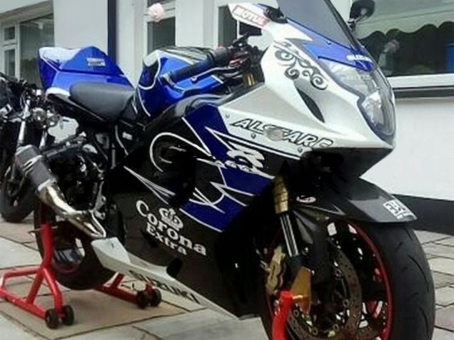 2004-2005 Suzuki GSXR 600 / GSXR 750 Motorcycle Fairing - White Blue Black Corona Motul Australia for Sale