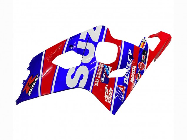2004-2005 Suzuki GSXR 600 / GSXR 750 Motorcycle Fairings - Blue Red Black Motul Dunlop Australia for Sale