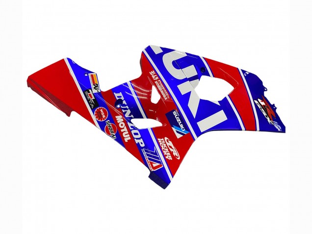 2004-2005 Suzuki GSXR 600 / GSXR 750 Motorcycle Fairings - Blue Red Black Motul Dunlop Australia for Sale