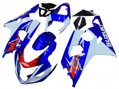 2004-2005 Suzuki GSXR 600 / GSXR 750 Motorcycle Fairing - White Blue Red Australia for Sale
