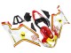 2004-2005 Suzuki GSXR 600 / GSXR 750 Motorcycle Fairings - White Red Yellow Michelin Texaon Heron 7 Australia for Sale