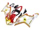 2004-2005 Suzuki GSXR 600 / GSXR 750 Motorcycle Fairings - White Red Yellow Michelin Texaon Heron 7 Australia for Sale