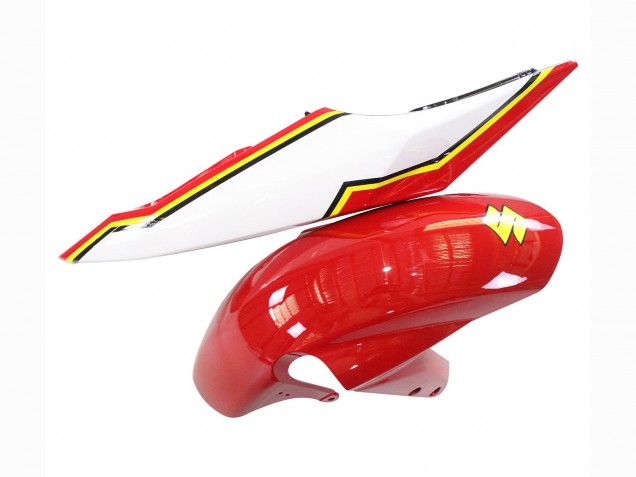 2004-2005 Suzuki GSXR 600 / GSXR 750 Motorcycle Fairings - White Red Yellow Michelin Texaon Heron 7 Australia for Sale