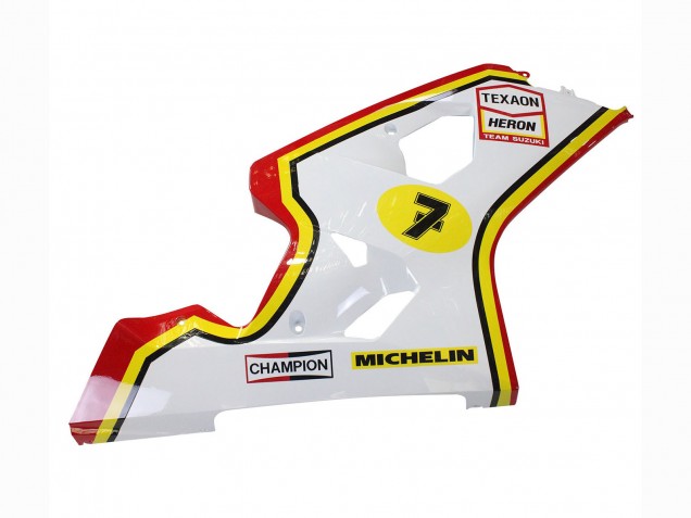 2004-2005 Suzuki GSXR 600 / GSXR 750 Motorcycle Fairings - White Red Yellow Michelin Texaon Heron 7 Australia for Sale