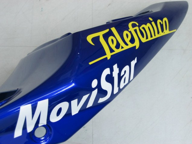 2004-2005 Suzuki GSXR 600 / GSXR 750 Motorcycle Fairings - Blue White Yellow Green Telefonica Motul MoviStar Australia for Sale