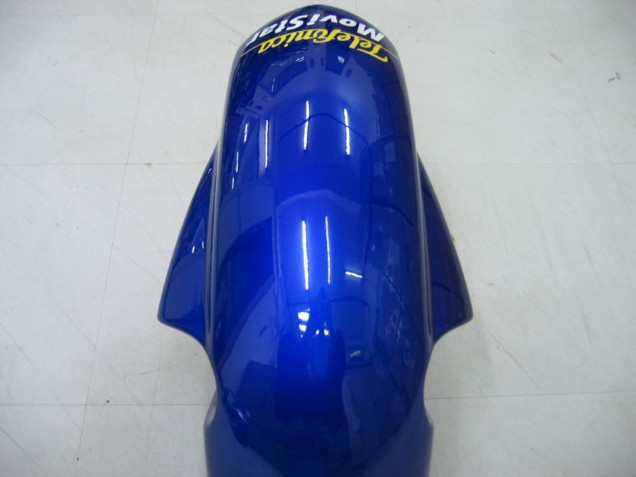 2004-2005 Suzuki GSXR 600 / GSXR 750 Motorcycle Fairings - Blue White Yellow Green Telefonica Motul MoviStar Australia for Sale