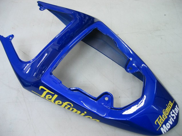 2004-2005 Suzuki GSXR 600 / GSXR 750 Motorcycle Fairings - Blue White Yellow Green Telefonica Motul MoviStar Australia for Sale