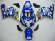 2004-2005 Suzuki GSXR 600 / GSXR 750 Motorcycle Fairings - Blue White Yellow Green Telefonica Motul MoviStar Australia for Sale