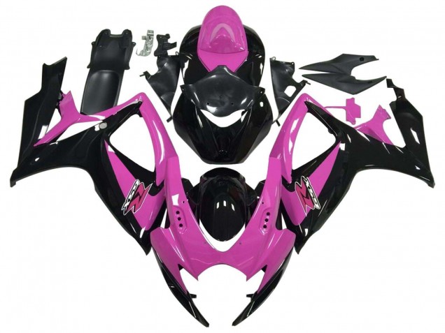 2006-2007 Suzuki GSXR 600 / GSXR 750 Motorcycle Fairing - Pink Glossy Black Australia for Sale