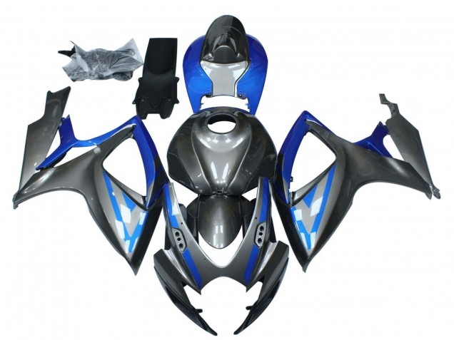 2006-2007 Suzuki GSXR 600 / GSXR 750 Motorcycle Fairings - Blue Grey Black Australia for Sale