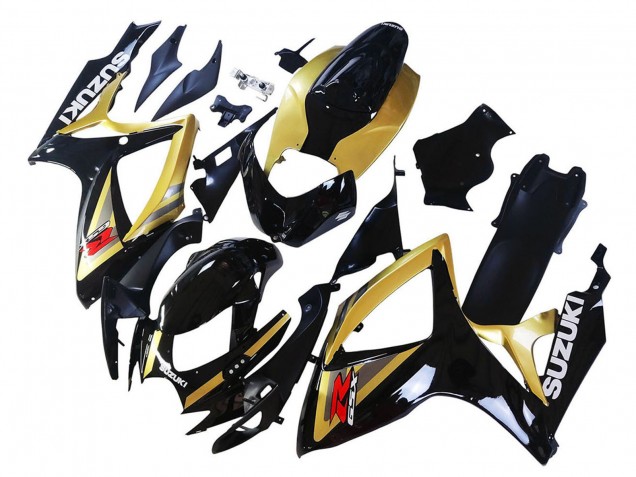 2006-2007 Suzuki GSXR 600 / GSXR 750 Motorcycle Fairings - Gold Glossy Black Red Australia for Sale